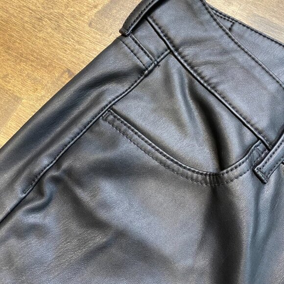 💛American Eagle Vegan Leather High-Waisted Skinny Pants Soft Lined & Stretchy - Picture 6 of 7
